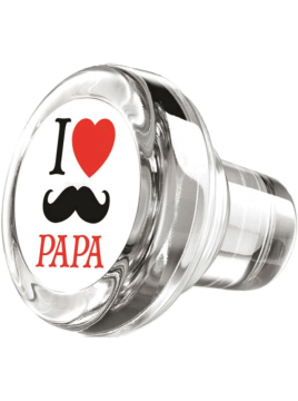 Bouchon vinolok verre "I ♥ papa"