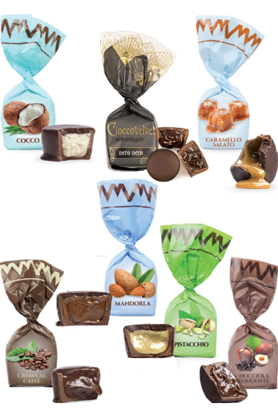 Chocolats fourrés NOIR - goûts mix (de 100g à 1kg)